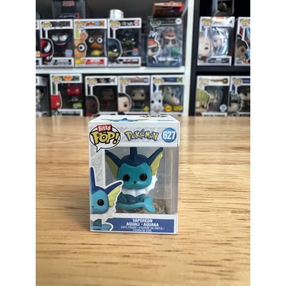 BITTY Vaporeon Pokemon Funko Pop #627 Pokémon Vinyl Figure TCG Eevee Niantic - Picture 1 of 6